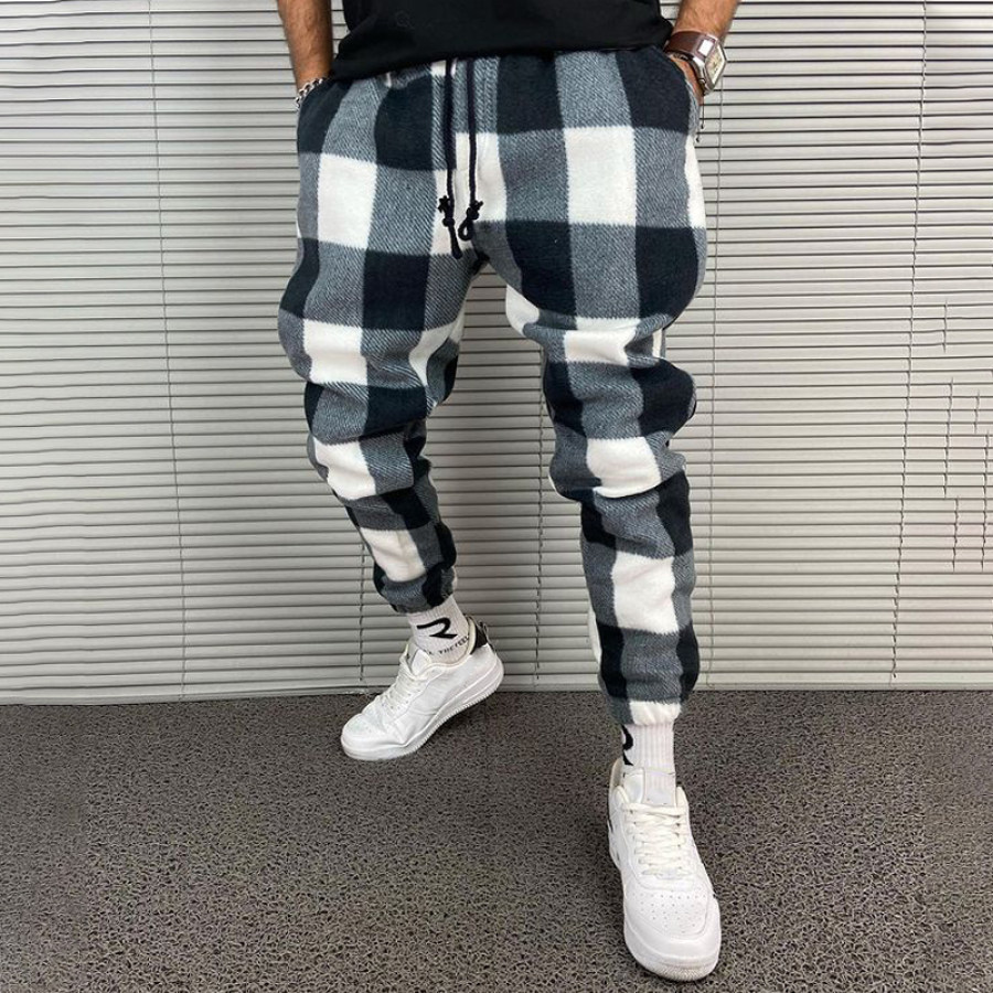 

Check Textured Sports Sweatpants