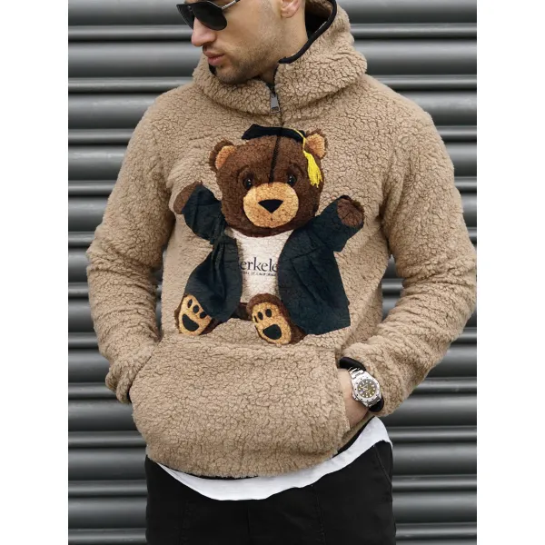 Cute Bear Lamb Wool Warm Sweatshirt - Stormnewstudio.com 