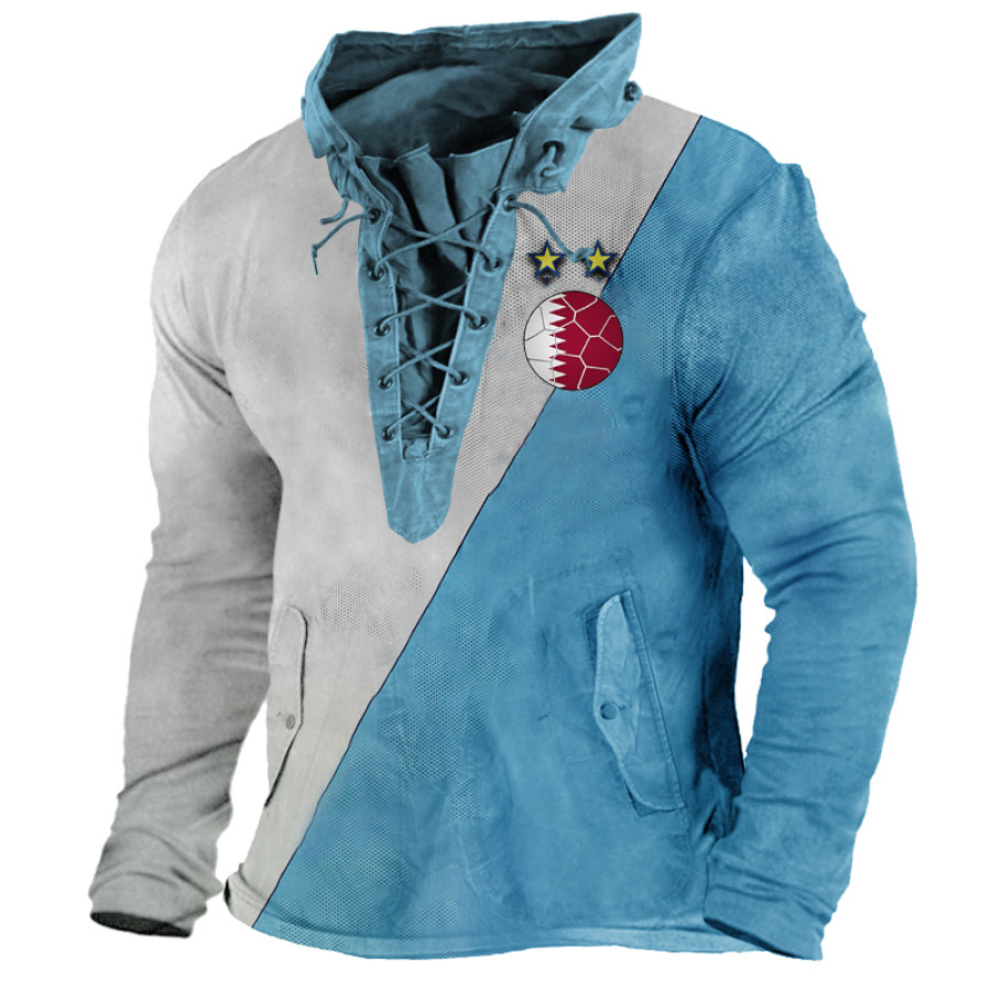 

Men's Vintage World Cup Print Long Sleeve Sweatshirt