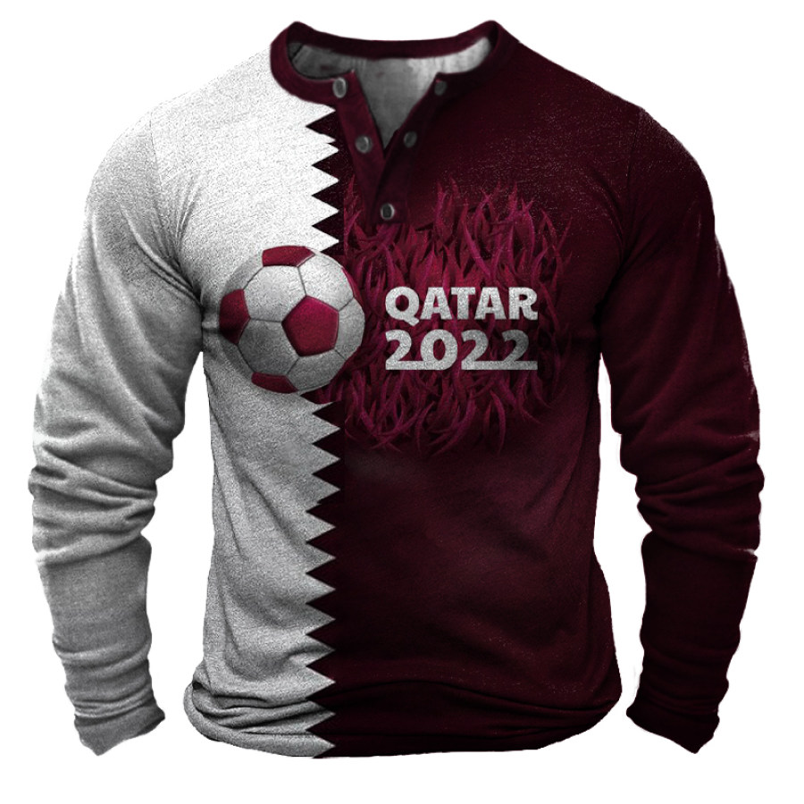 

Men's Vintage World Cup Print Long Sleeve Sweatshirt