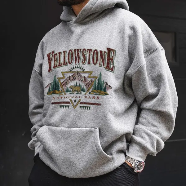 Sudadera Vintage Con Estampado De Yellowstone Para Hombre - Faciway.com 