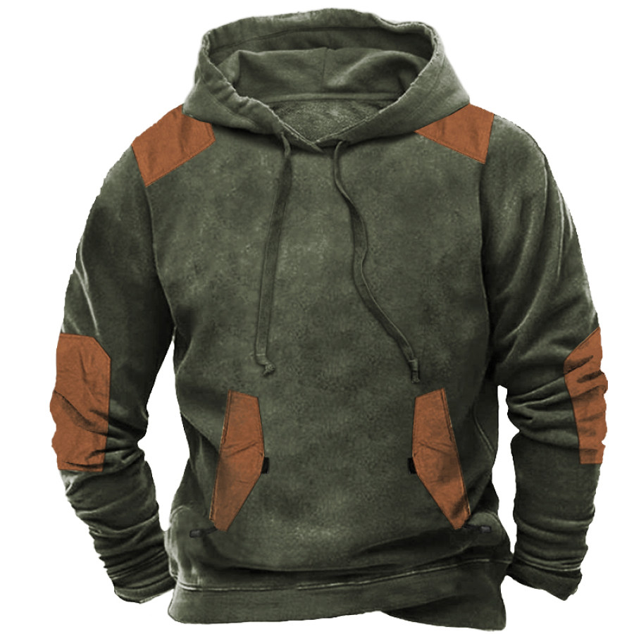 

Men's Training Patchwork Hooded Sweatshirt