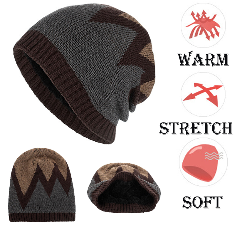 Autumn Winter Warm Fleece Chic Knitted Hat