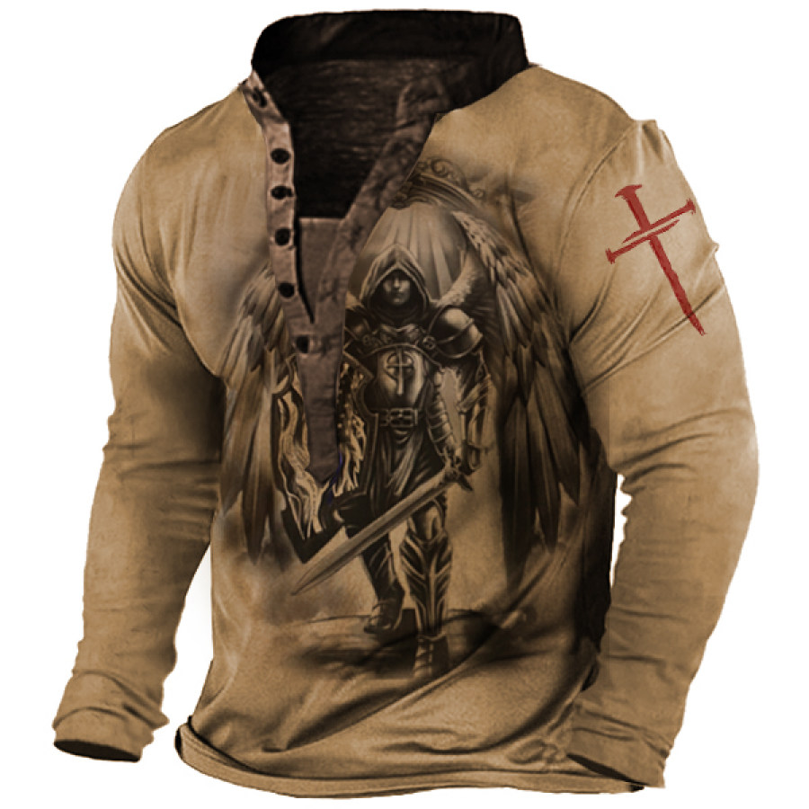 

Paladin Cross Men's Henley Shirt