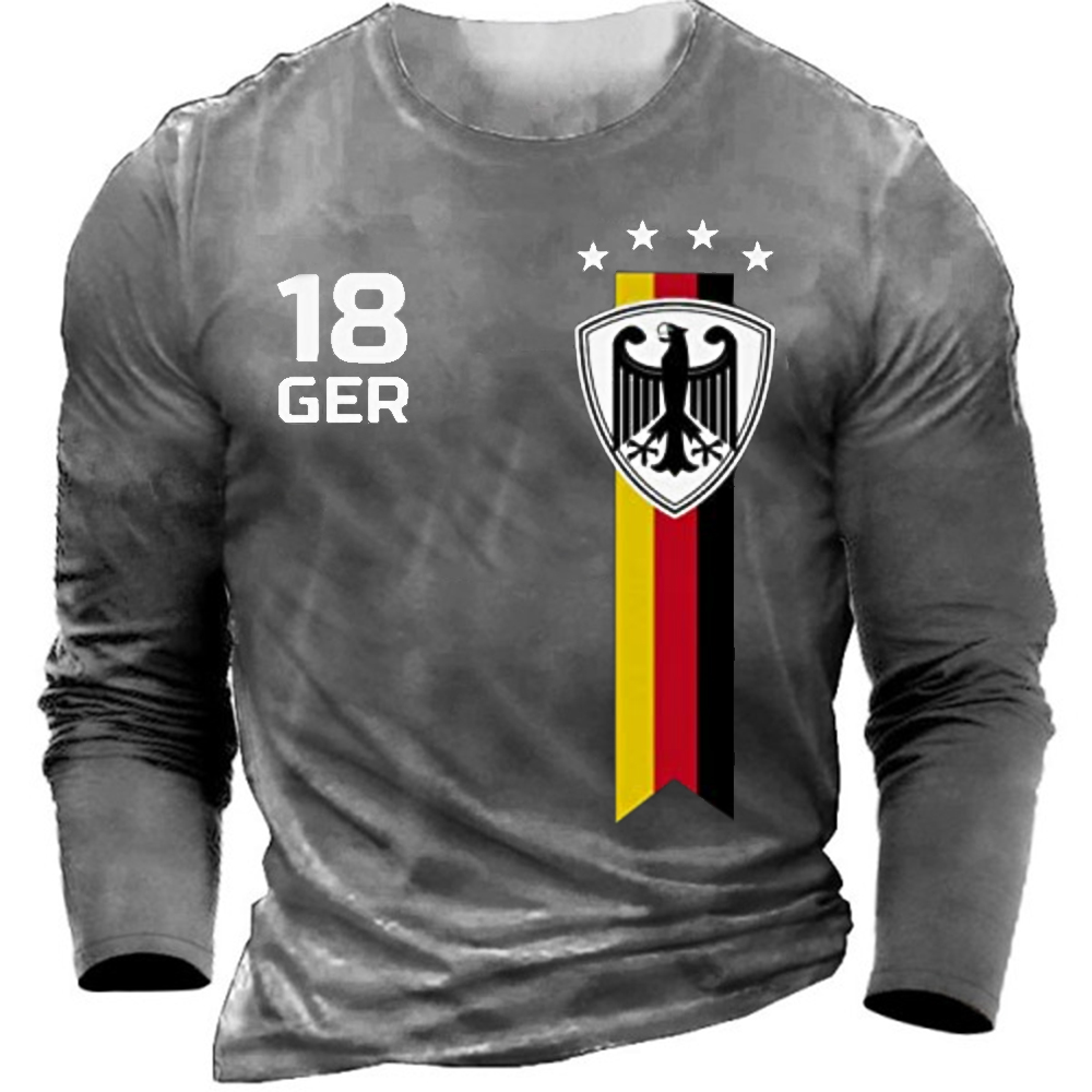 Men's 2022 World Cup Chic Germany Flag Football Uniform T-shirt