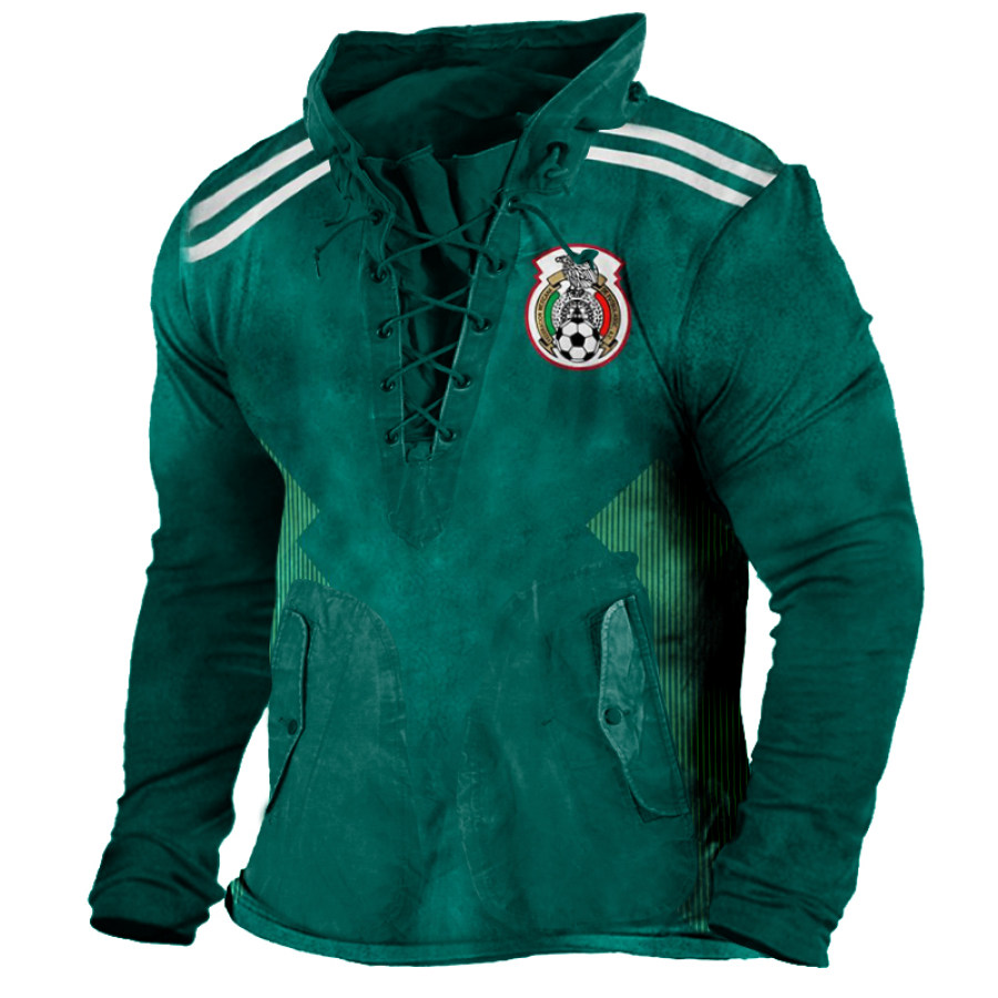 

Men's Vintage World Cup Print Long Sleeve Sweatshirt