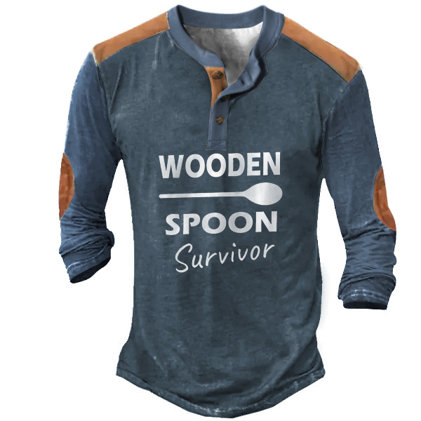 Wooden Spoon Survivo Henley Chic Men's Shirt