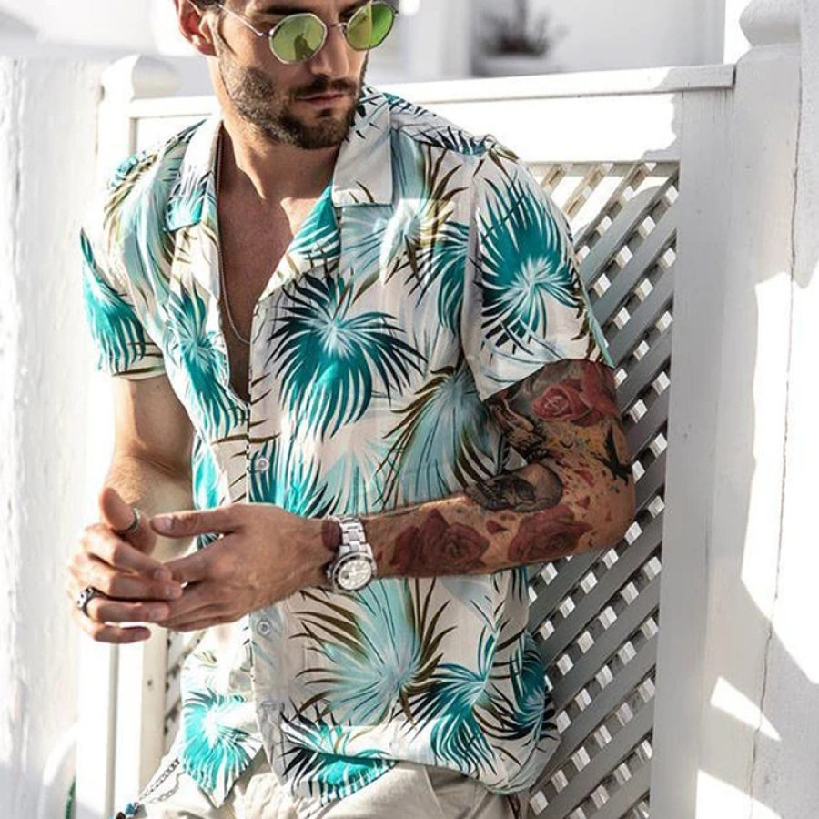 

Men's Hawaiian Beach Coconut Short Sleeve Shirt