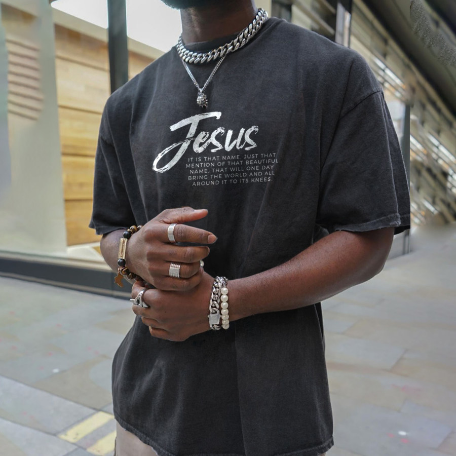 

Retro Men's Print Oversized T-shirt