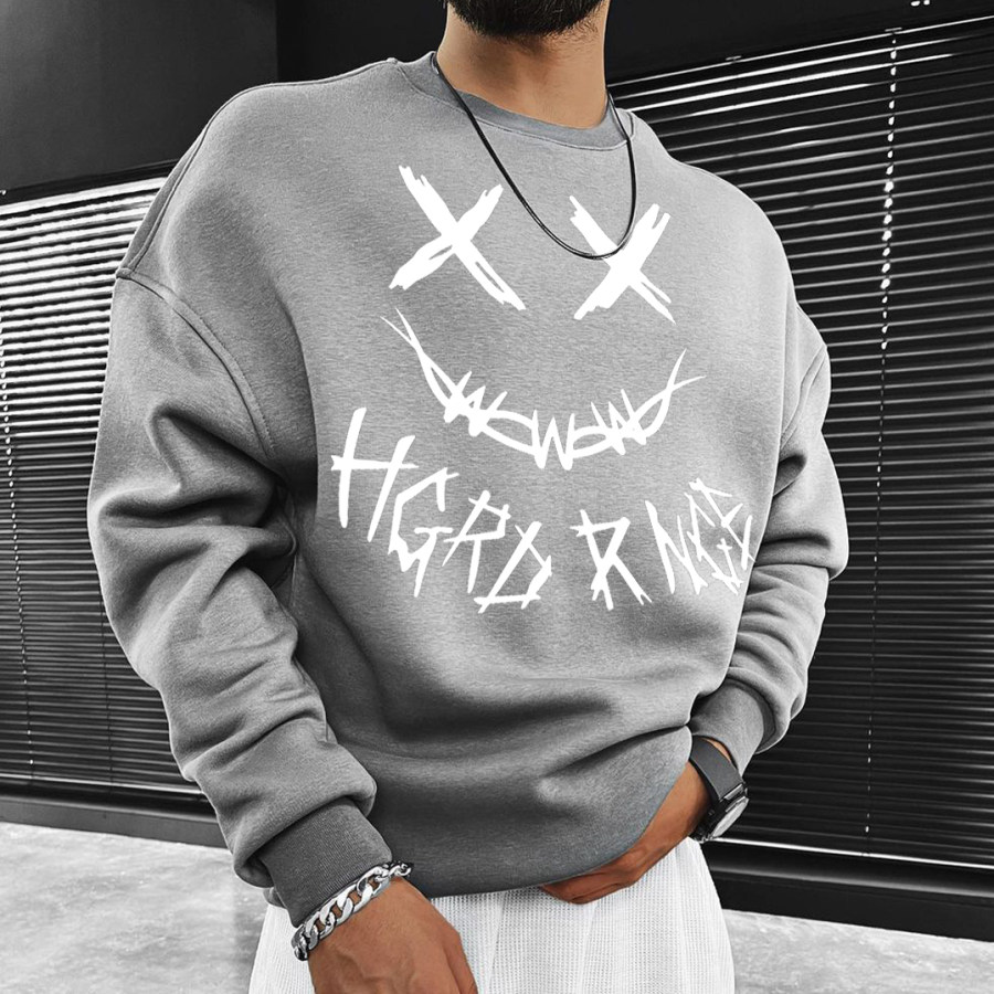 

Men's Printed Casual Oversized Sweatshirt