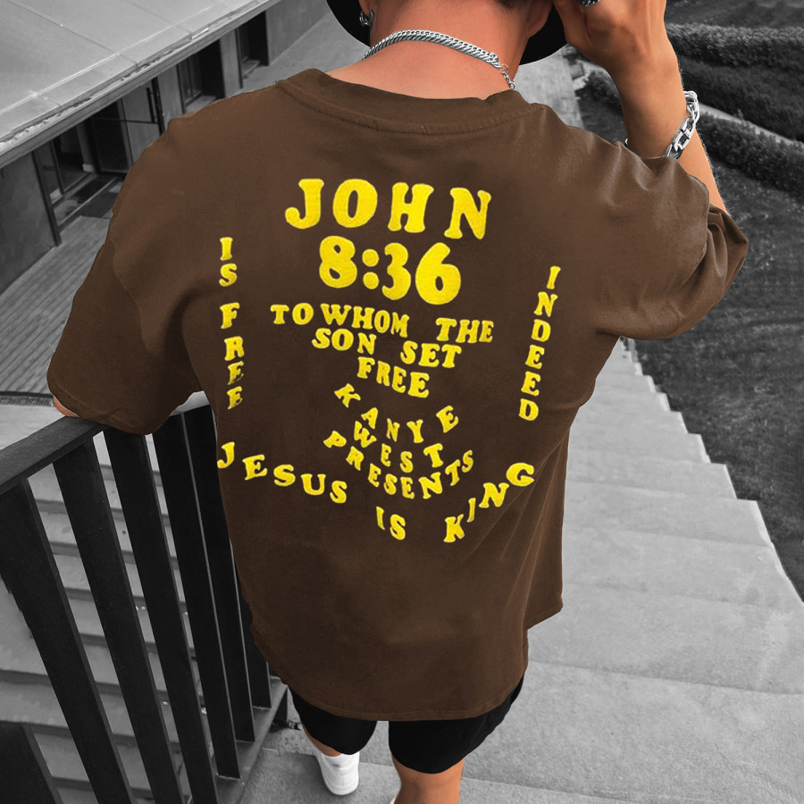 

Men's Oversized Fashion Print T-Shirt