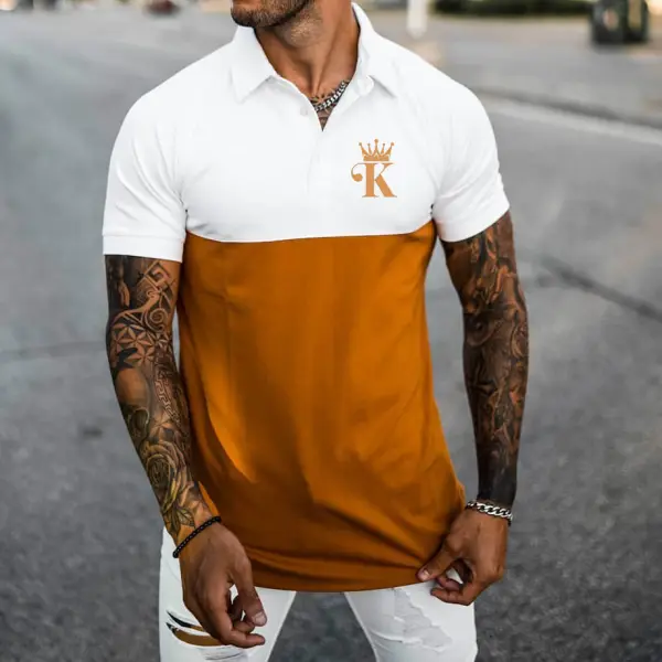 Poker Crown Colorblock Polo Shirt - Woolmind.com 