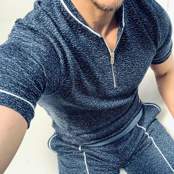 Regular fabric polo shirt - Fineesa.chimpone.com 