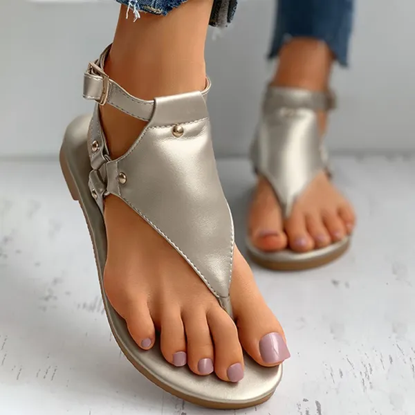 Women's fashion flat sandals - Veveeye.com 