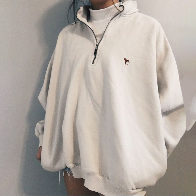 Vintage Round Neck Printed Long sleeve Sweatshirt