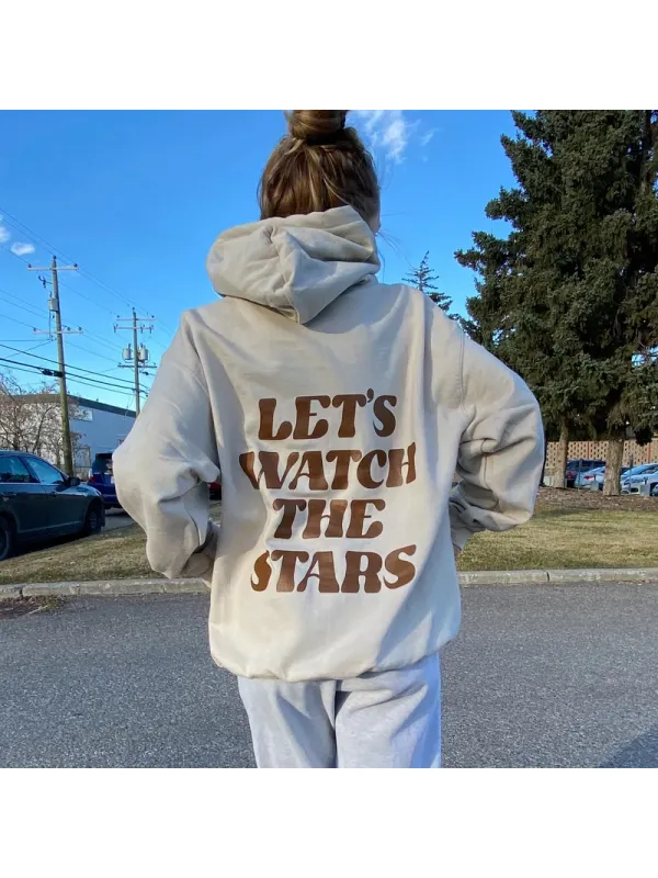 LETS WATCH THE STARS Oversized Hoodie - Anrider.com 