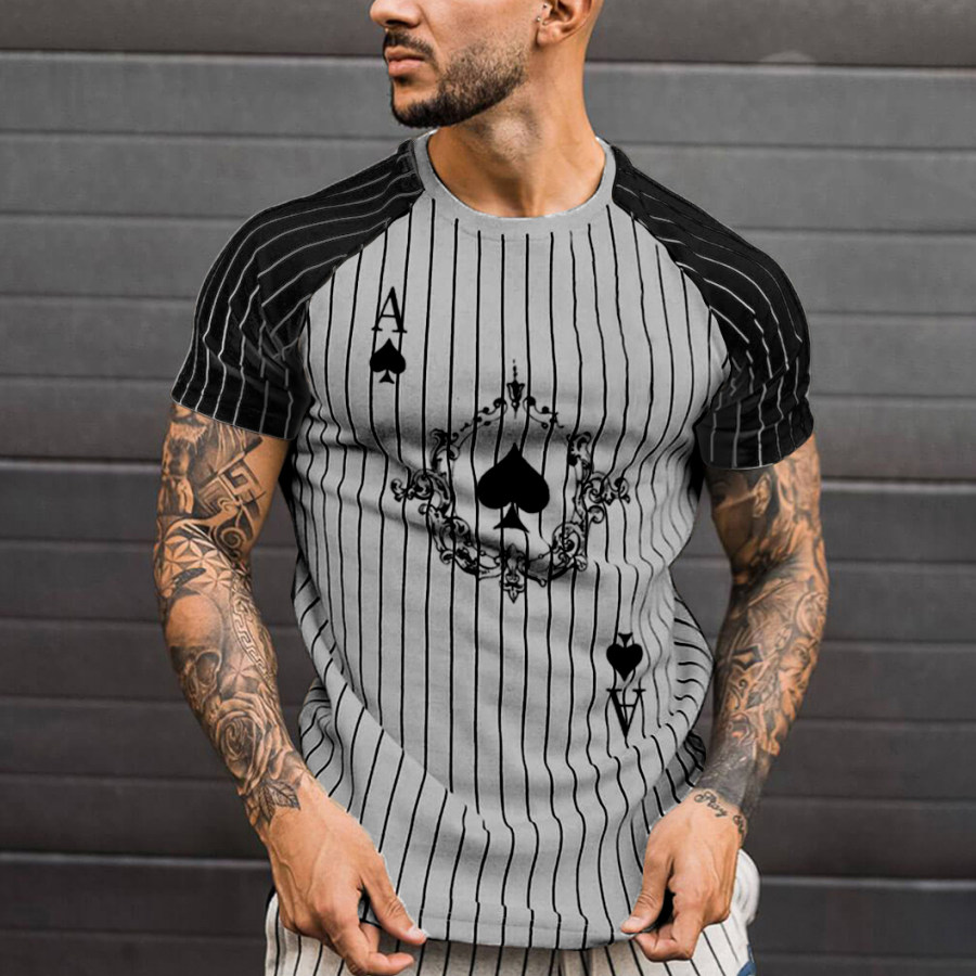 

Short-sleeved Ace Of Spades Print Short-sleeved T-shirt