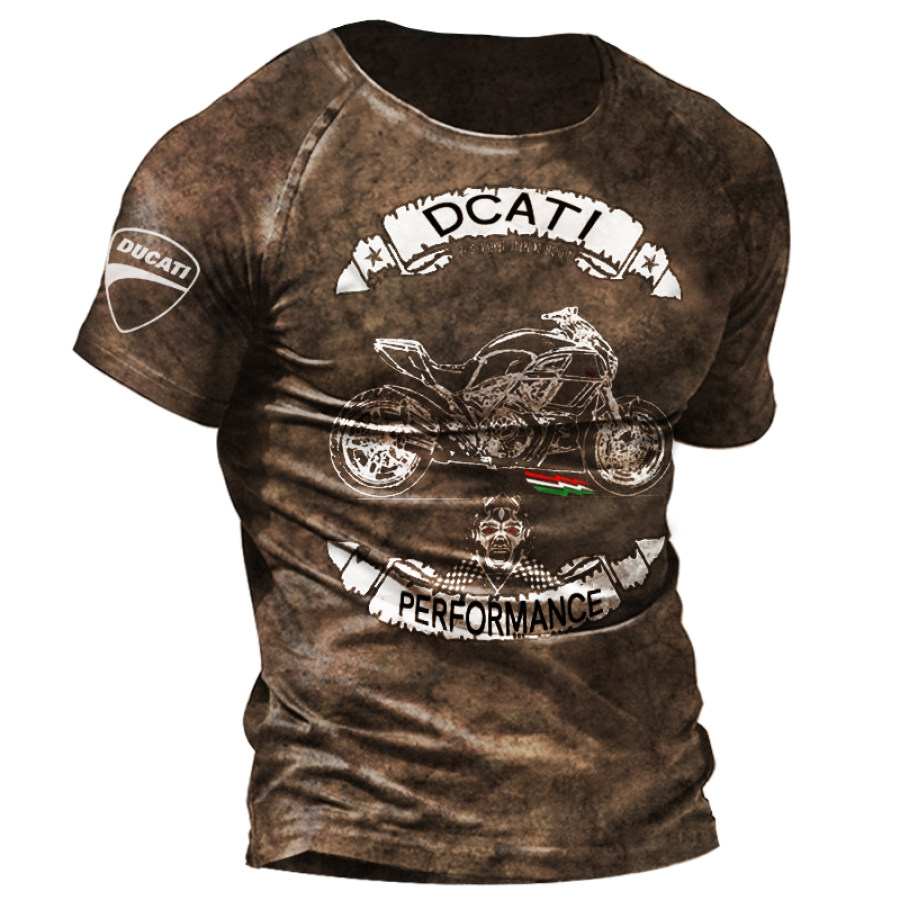 

Men's Ducati Motorcycle Printed Outdoor Casual T-Shirt