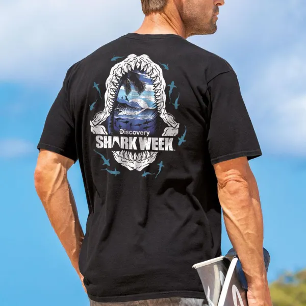 Kurzarm Dc Sharky Waters Schwarzes T-Shirt Mit Rundhalsausschnitt - Faciway.com 