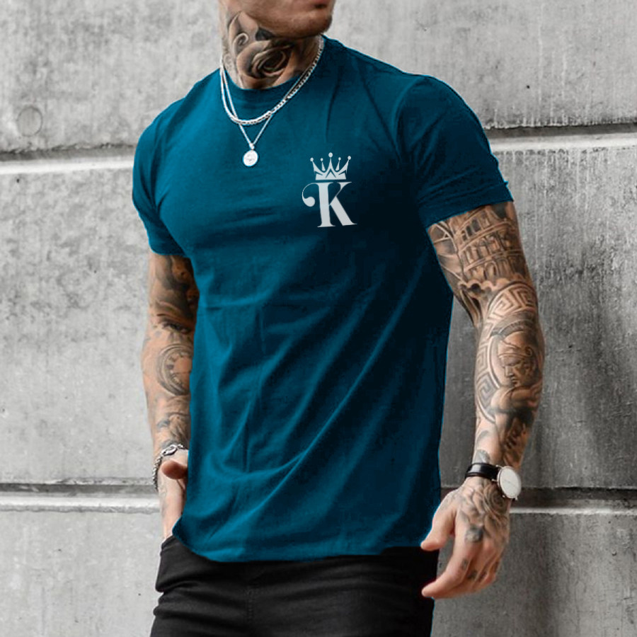 

Street Style Poker Print Short Sleeve T-shirt