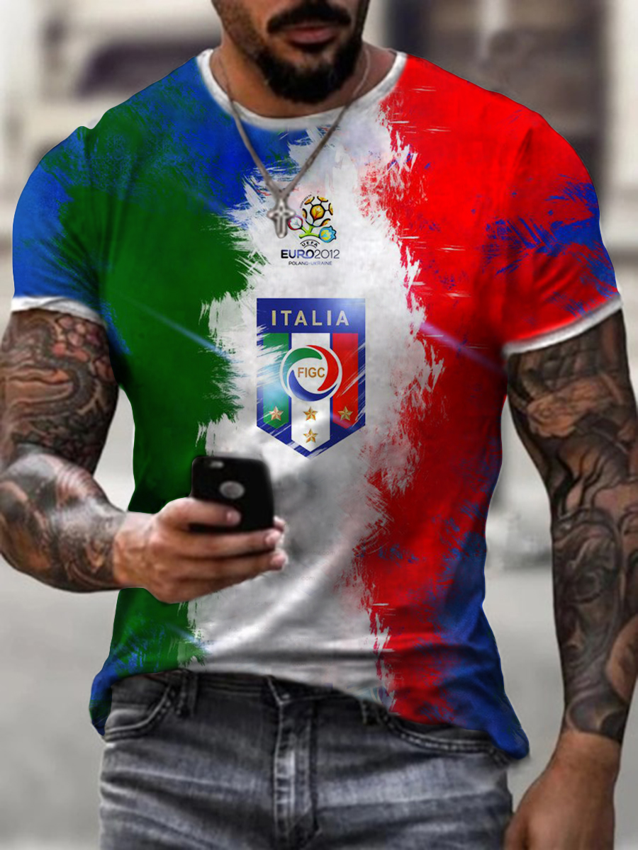 Football Team Printed Fashion Casual T-shirt