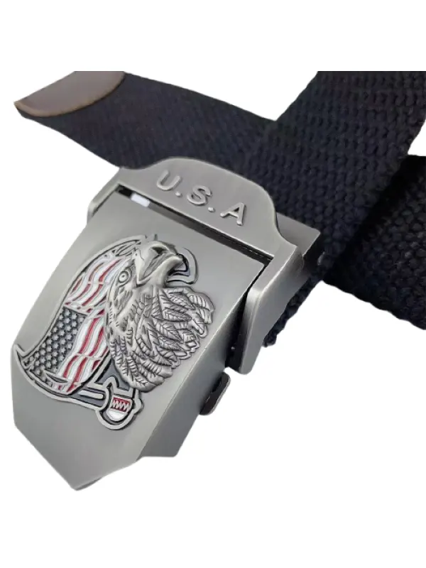 Men's Outdoor American Flag Eagle Weave Belt - Gethefashion.chimpone.com 