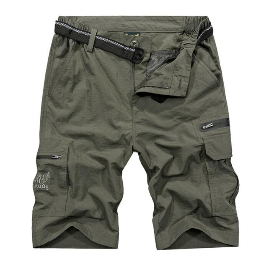 

Summer quick-drying shorts men's loose straight five-point pants