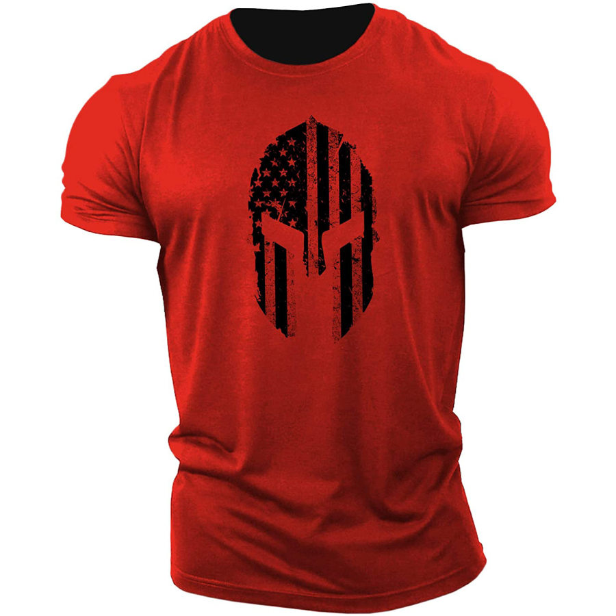 

Mens Machi helmet fitness short sleeve T-shirt