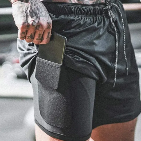 Double Layer Quick Dry Sports Beach Shorts - Ootdyouth.com 