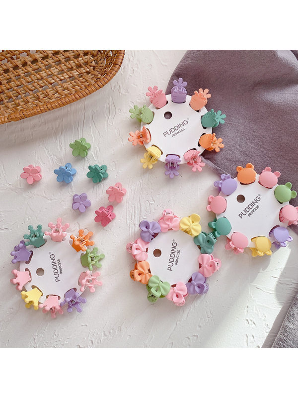 Girls Cute Mini Candy Color Small Hairpin Set