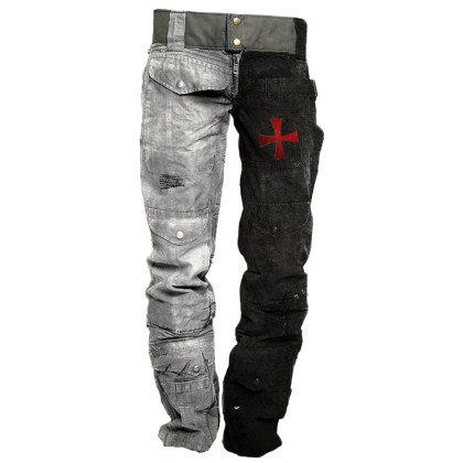 Fashion Templar Cross Contrasting Tactical Pants