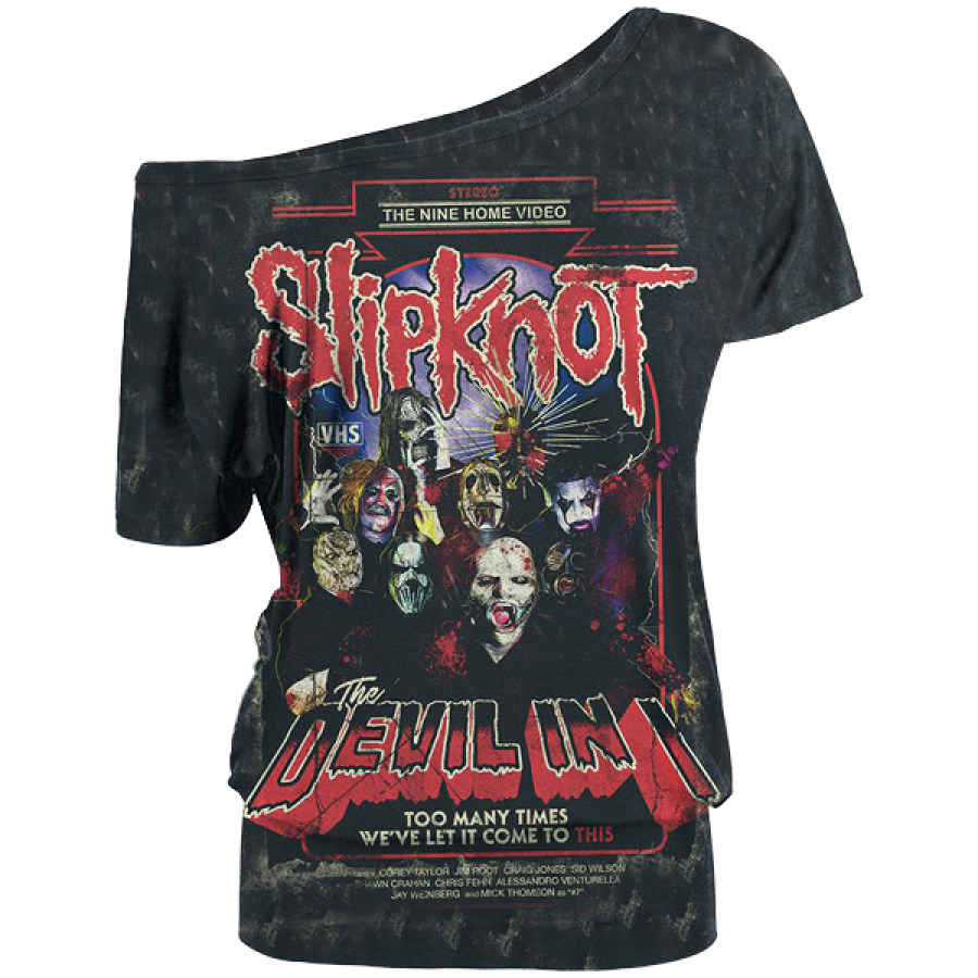 

Ladies famous band casual printed T-shirt