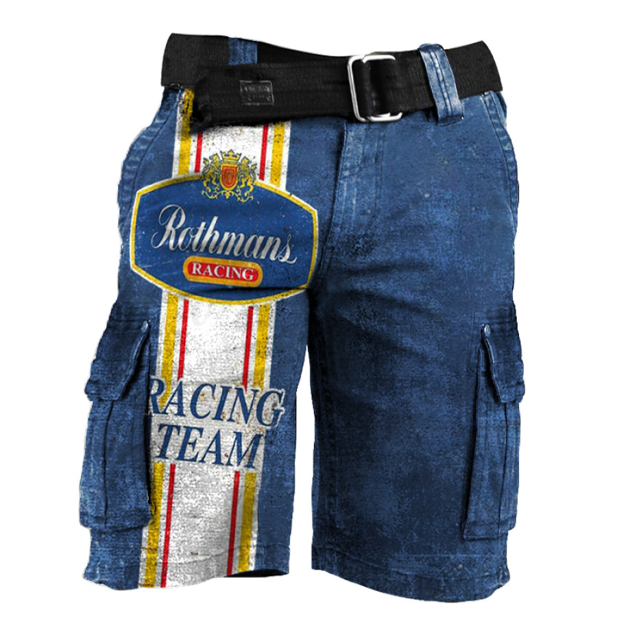 

Mens outdoor Retro racing team print short