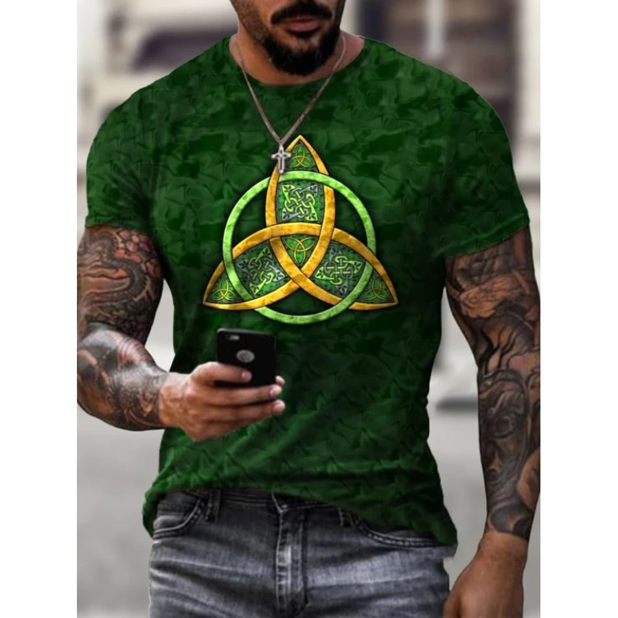 

Designer Viking Warrior Badge Print T-shirt