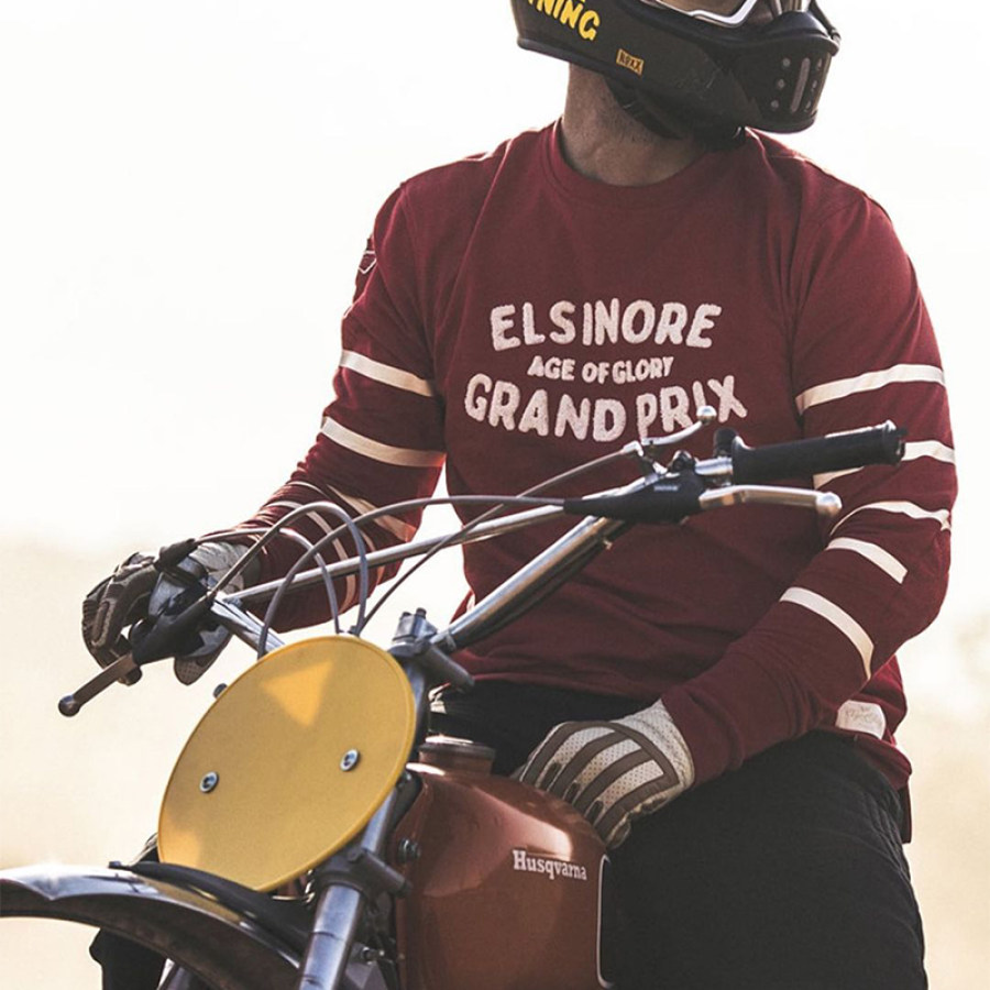 

Retro fashion contrast color design Chuck motorcycle jersey