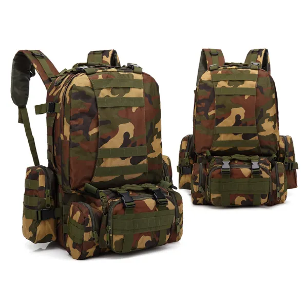 Camping Trip Oxford Cloth Outdoor Combination Backpack - Double-silver-technology.com 