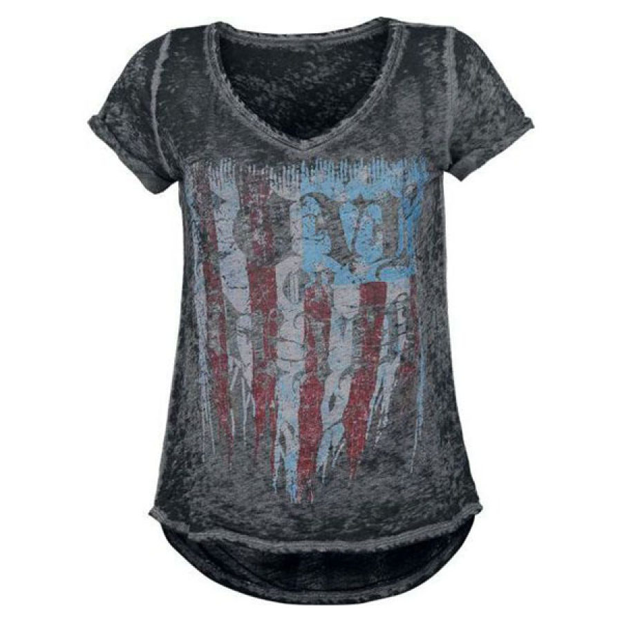 

Womens breathable printed T-shirt