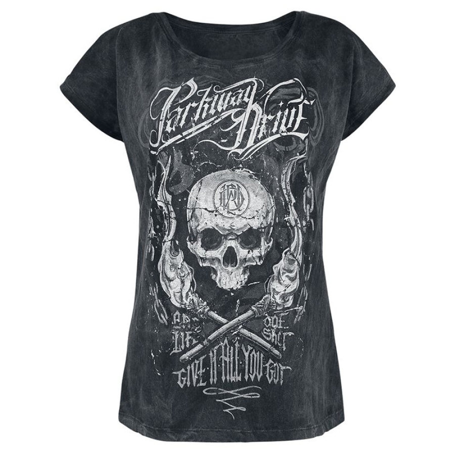 

Womens skull print T-shirt