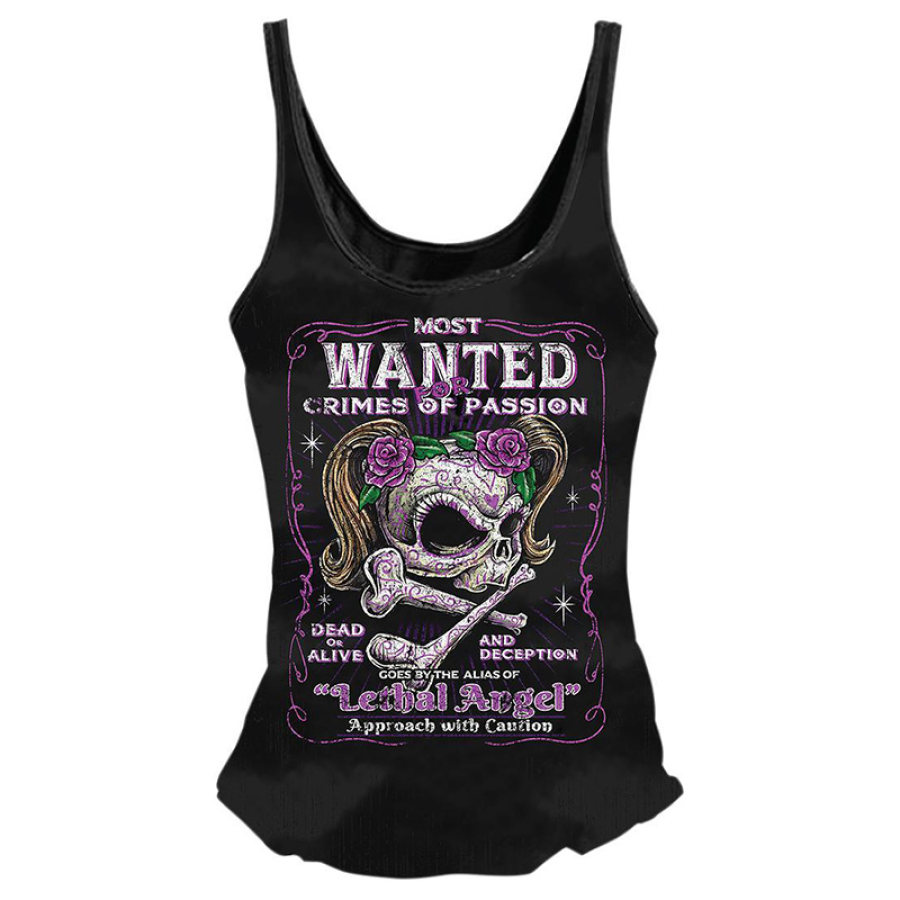 

Womens skull print vest