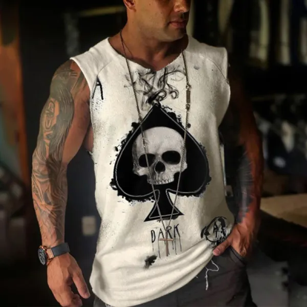 Designer head art print men's vest - Kalesafe.com 