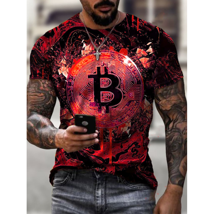 

Fashion Trend Bitcoin Print T-shirt