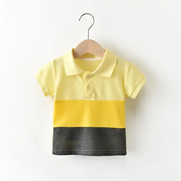 【12M-5Y】Boys' Colorblock Polo Sports Shirt - Popopiestyle.com 