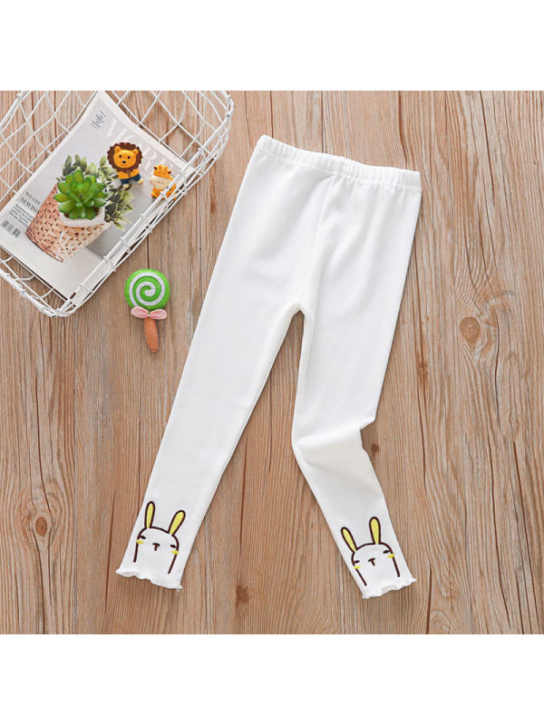 【18M-7Y】Girls Embroidered Stretch Legging Trousers