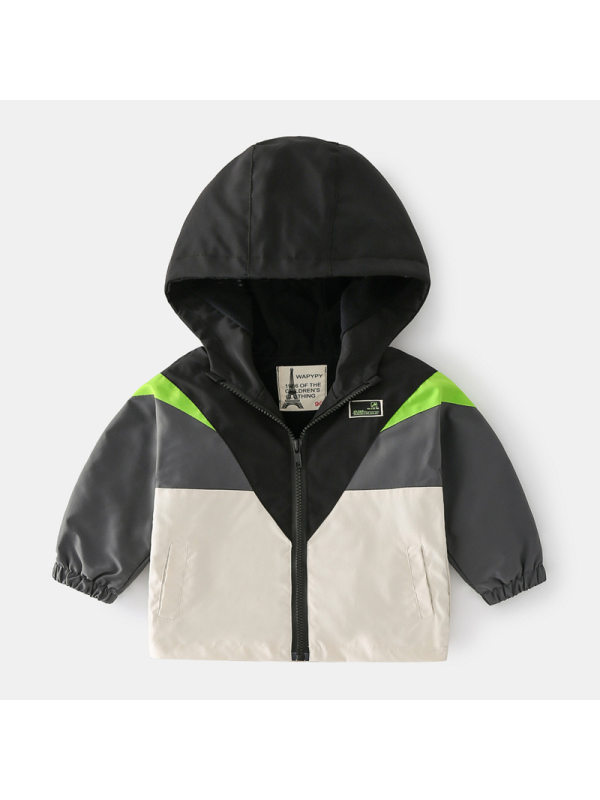 【18M-7Y】Boys Plus Fleece Windproof Jacket