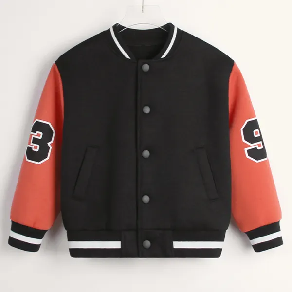 【18M-7Y】Boys Letter Pattern Baseball Jacket - Popopiearab.com 