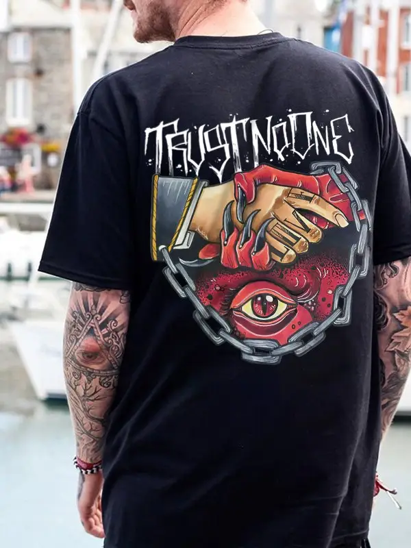 Trust No One Cotton Casual T-Shirt - Oasisjoy.com 