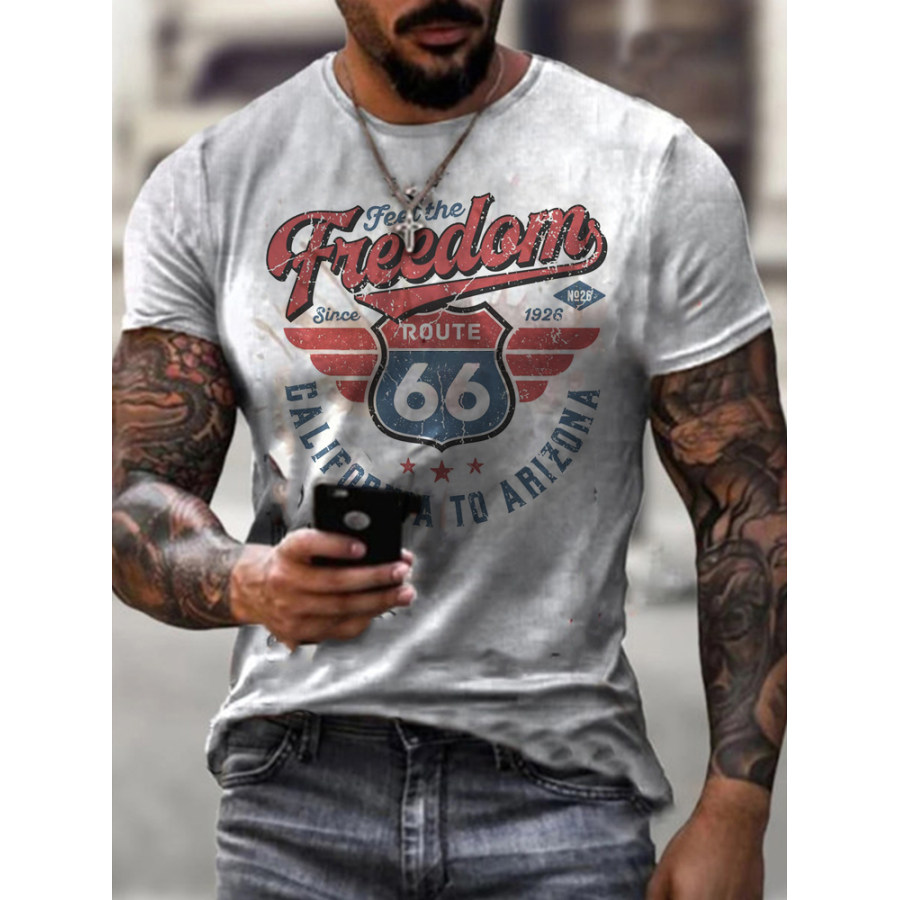 

Mens Fashion Route 66 T-shirt