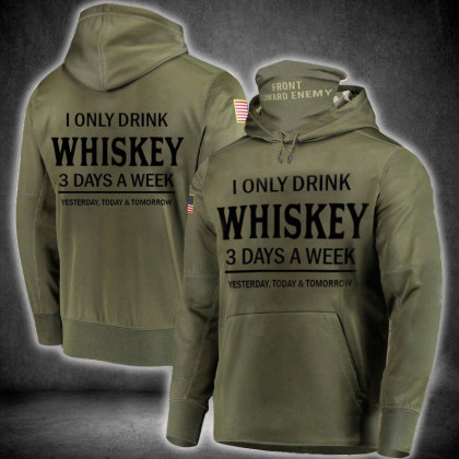 I Only Drink Whiskey Three Days A Week Print Hoodie