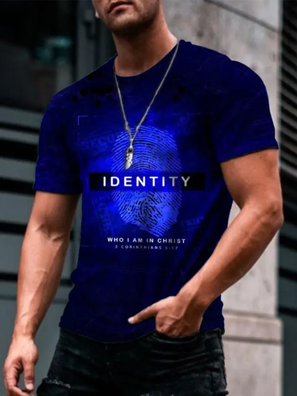 Designer fingerprint print T-shirt - Oasisjoy.com 