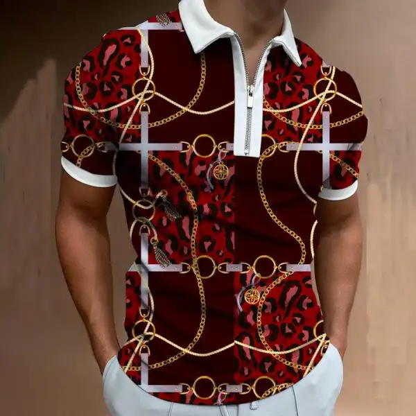 Original pattern art design short sleeve polo shirt - Menilyshop.com 